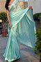 Party Wear Ethnic Satin Silk Fancy Firozi Saree SY 5925