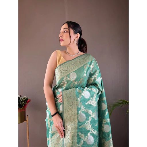 silk designer saree collection for floral woman